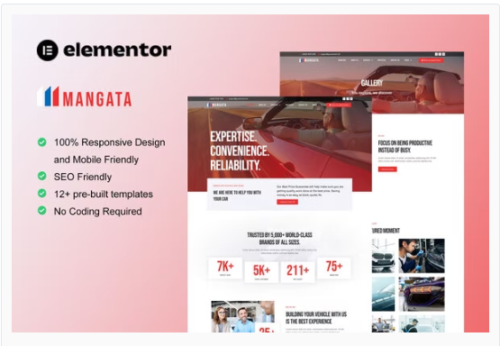 Mangata - Car Painting & Repair Elementor Template Kit