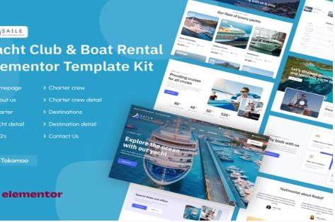 Saile | Yacht Club & Boat Rental Elementor Template Kit