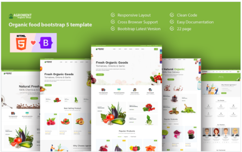 Agroment – Organic Food Bootstrap 5 Template