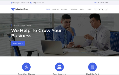 Mutation - Business Multipage HTML Template