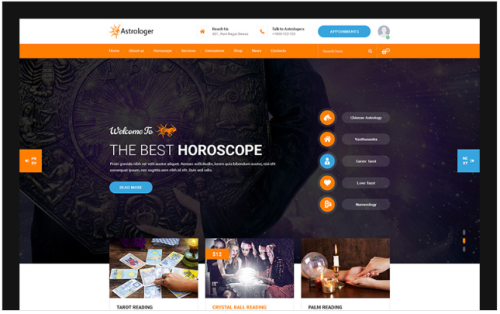 Astrologer - Astrology and Numerology HTML Website Template