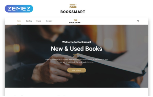 Booksmart - Books for Rent Modern Multipage HTML5 Website Template