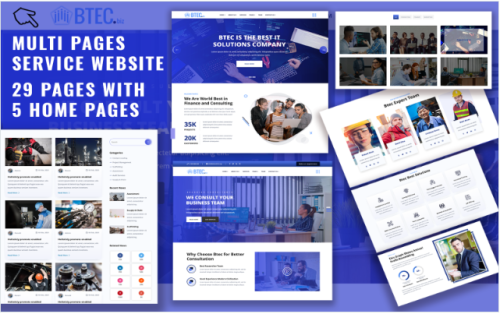 Btec - Business Services Responsive HTML5 Website Templates