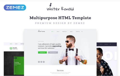 Writer Ronald - Universal Personal Multipurpose HTML Website Template