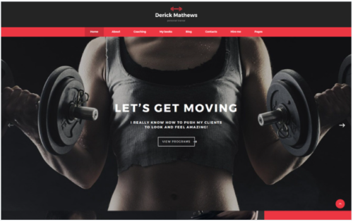 Derick Mathews - Personal Trainer Multipage Website Template