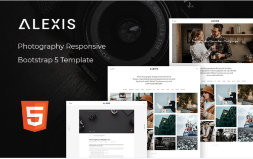 Alexis – Photography Responsive Bootstrap 5 Website Template