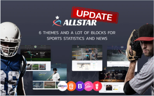 ALLSTAR - Sport Multipurpose Bootstrap 4 Website Template