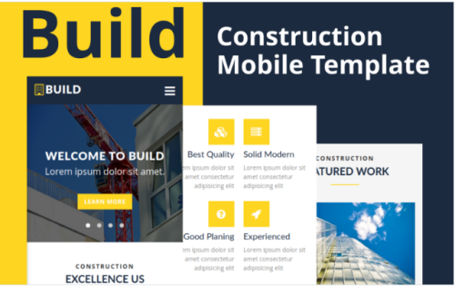 Build - Construction Mobile Website Template