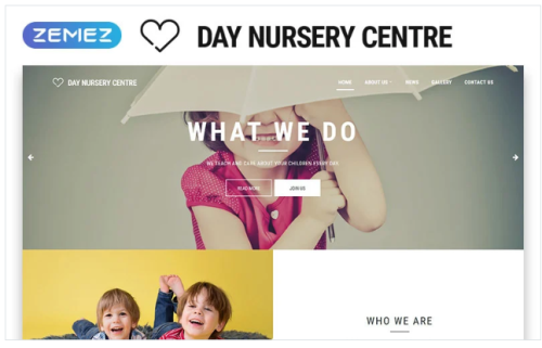 Day Nursery Centre - Kids Center Minimal HTML Bootstrap Website Template