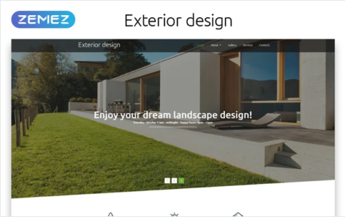 Exterior Design - Landscape Responsive Modern HTML Website Template