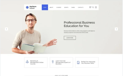 Business School - E-learning Multipage HTML Website Template