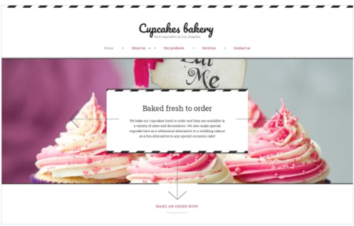 Cupcakes Bakery Website Template
