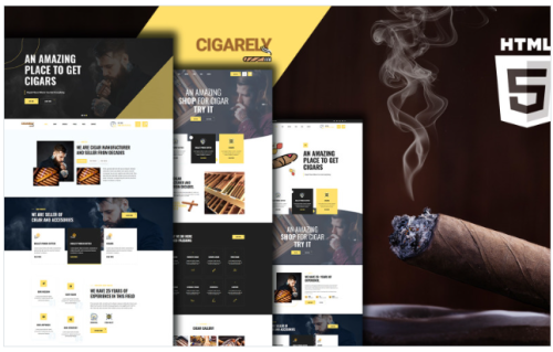 Cigarely - Cigar Shop Website Template