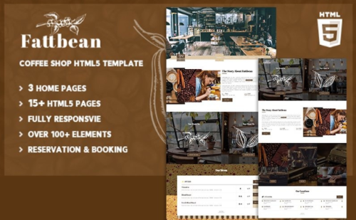 Fattbean | Coffee Shop & Barista HTML5 Website Template