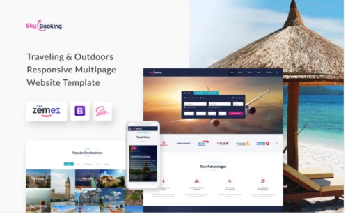 SkyBooking - Flight Booking HTML5 Website Template