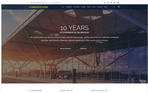 Construction Multipurpose Website Template