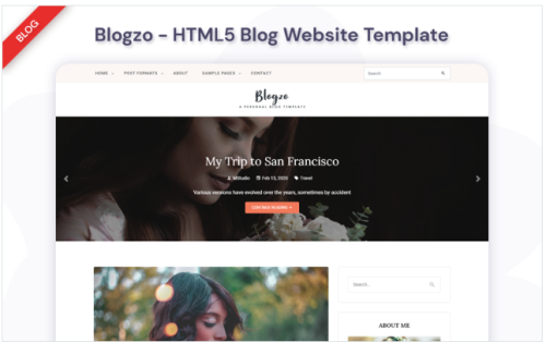 Blogzo - HTML5 Blog Website Template