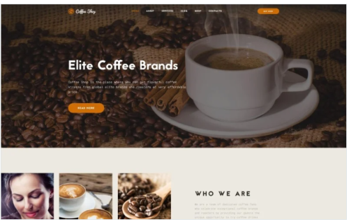 Coffee Shop Multipage Website Template