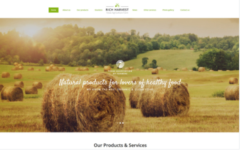 Rich Harvest - Agriculture Farm Responsive Multipage Website Template