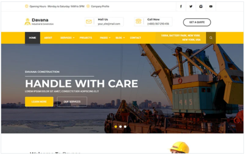 Davana - Responsive Industrial Business Html Website Template