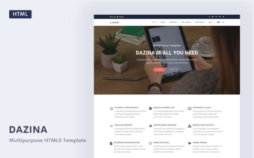 Dazina - Multiporpose Business & Agency Website Template