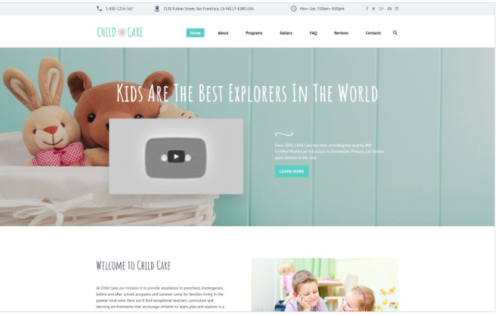 Child Care - Day Care Website Template