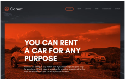 Carent - Car Rental Responsive Website Template