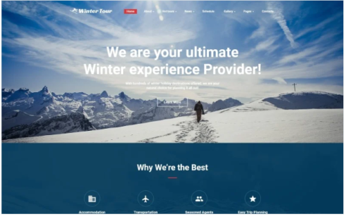 Winter Tour - Tour & Travel Agency Website Template