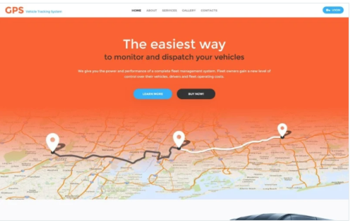 GPS Vehicle Tracking System Website Template