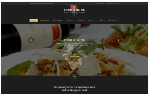 Food Wine Website Template