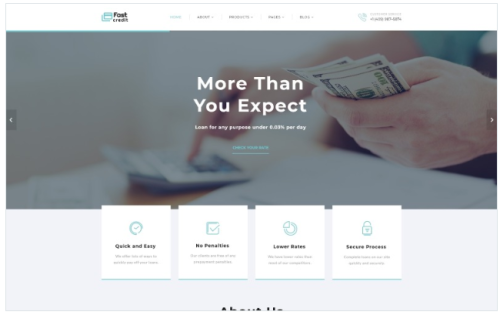 FastCredit - Mortgage Solutions Multipage Website Template