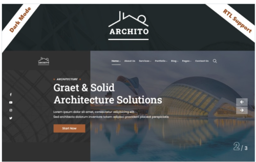 Archito - Modern Architecture & Interior Design Responsive Bootstrap Website Template