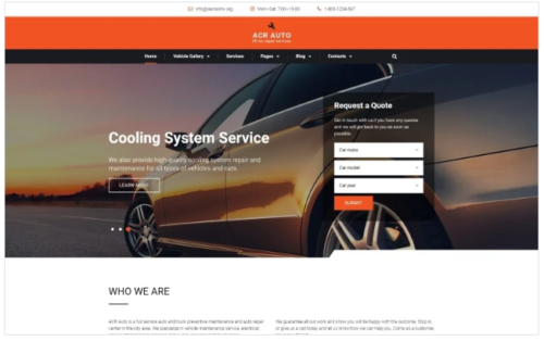 ACR Auto - Car Repair Modern Multipage HTML Website Template