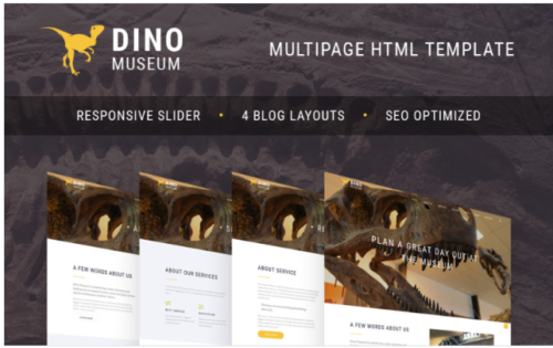 Dino Museum Website Template