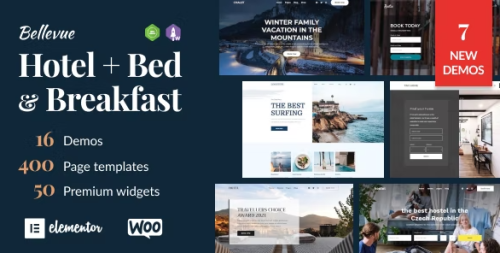 Bellevue – Hotel Bed and Breakfast Booking Calendar Theme