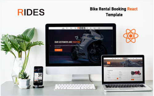 Bike Rental Booking React Website Template