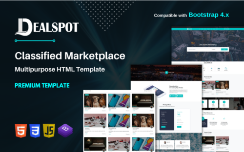 Dealspot - Classified Responsive Multipurpos HTML Marketplace Website Template