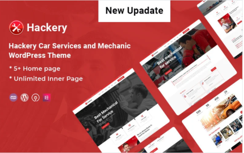 Hackery - Car Services and Mechanic Responsive Website Template