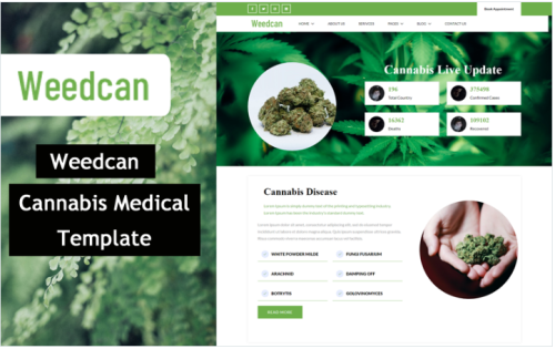 Weedcan - Cannabis Medical html 5 Website Template