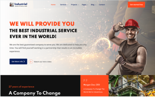 Industrial - Industry and Factory HTML Website Template