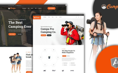 Campa Hiking Campground And Camping Angular JS Template