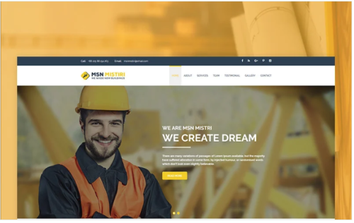 Msn Mistiri - Construction Website Template