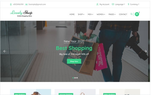 LovelyShop - eCommerce Bootstrap HTML Website Template