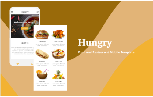 Hungry - Food and Restaurant Mobile Website Template