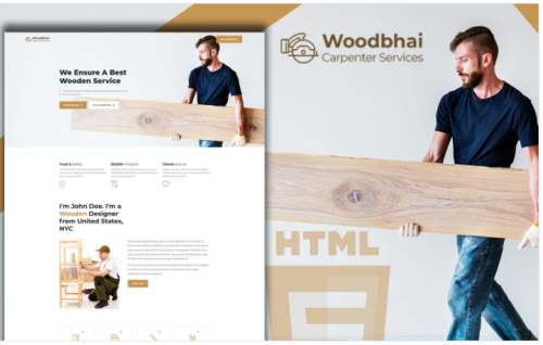 Woodbhai - Carpenter Service And Shop Website Template