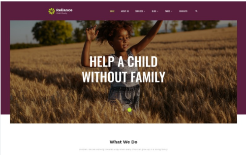 Reliance - Kids Charity Multipage Modern HTML Website Template