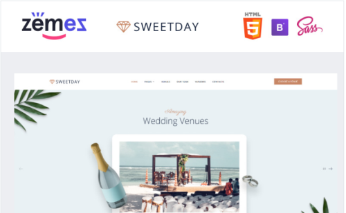 SweetDay - Wedding Venue Agency Website Template