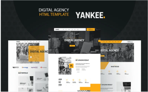 Yankee,Yankee - Digital Agency HTML5 Website Template,Yankee Download,Yankee Website Template Kit