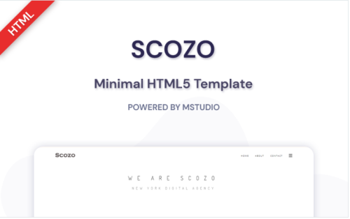 Scozo - Minimal HTML5 Website Template