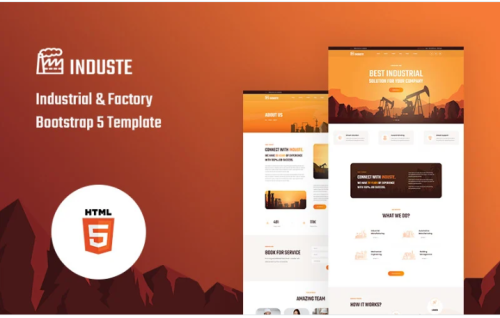 Induste - Industrial And Factory Bootstrap 5 Website Template
